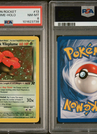 2000 Pokemon Rocket Dark Vileploom Holo Graded PSA 8